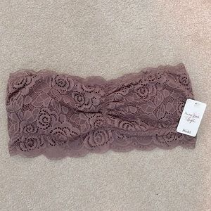 NWT- Mudd lace bandeau removable pads size XL color: mauve